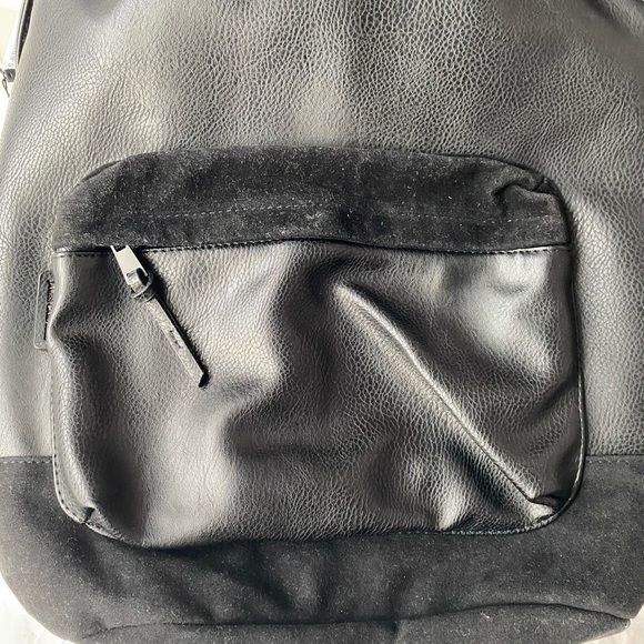 JAMES CAMPBELL Black Leather Suede Backpack main image 7
